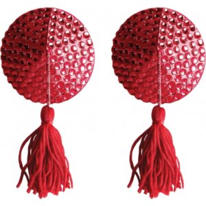 CUBRE PEZONES CIRCULO ROJO STRASS