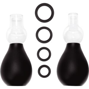 OUCH SET ERECTOR DE PEZONES NEGRO