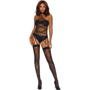 CRISS-CROSS TEDDY BSTK DMD - NEGRO